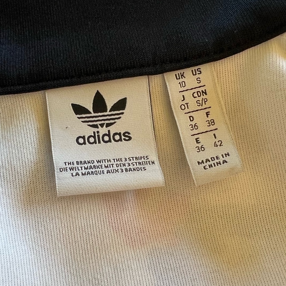 Adidas Trefoil Stripes Floral Cropped Full Zip Track Jacket Casual Trendy - Picture 8 of 10